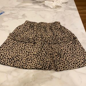 leopard print skirt.